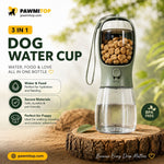 3-in-1 portable dog water bottle for outdoor travel and walks