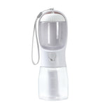 Dog travel bottle with snack container and water dispenser