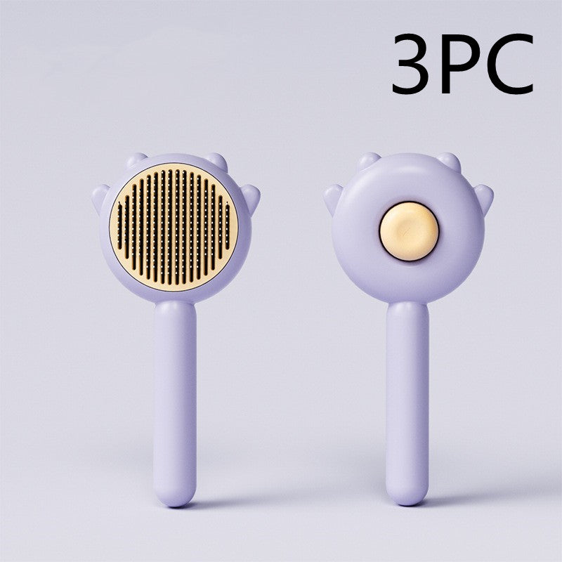 Two purple grooming tools with gold centers on a light gray background, labeled '3PC'.